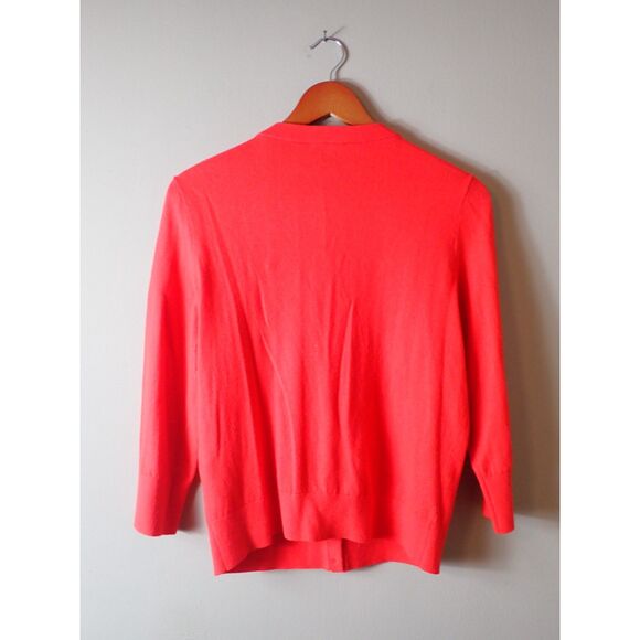 Kate Spade Jeweled Button Up Cardigan Sweater Preppy Red Medium - Picture 6 of 10